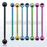 bbitb premium pvd 316l steel industrial barbell with 5mm ball