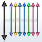 bbitcn premium pvd 316l steel industrial barbell with 5mm cone
