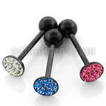 bbmtj4 anodized 316l tongue barbell round top 5mm steel ball