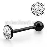 bbmtj4x anodized 316l steel tongue barbell w ferido crystals top