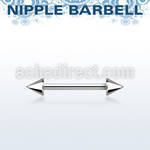 bbnpcn 1 6mm 316l steel nipple barbell with two 4mm cones