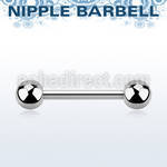 bbnpg 1 6mm 316l steel nipple barbell with two 5mm balls