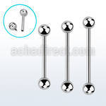 bbsin 316l steel tongue barbell with a 5mm internal ball