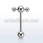 bbspnb4 steel spinner tongue barbell w two 4mm balls.