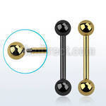 bbt12 pvd plated 316l steel big gauge tongue barbell 12g 2mm
