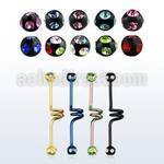 bbtcl anodized steel industrial twister barbell w 5mm ball