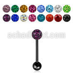 bbtfr6s anodized steel barbell 14g 6mm ferido ball 5mm ball