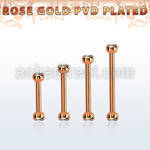 bbttjb25 rose gold steel eyebrow barbell w tiny 2.5mm jewel balls