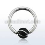 bcae5 316l steel closure ring w 5mm white lined ball