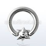 bcc 316l steel closure ring in thickness with spiked ball