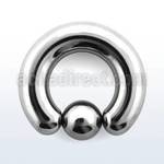 bcr0 316l steel 8mm ball closure ring with 10mm ball