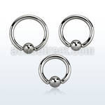 bcr10 316l steel 2 5mm ball closure ring with 6mm ball
