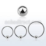 bcr14ml xxl 316l steel bcr, 14g w 5mm dimple ball