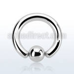 bcr6g 316l steel ball closure ring, 6g (4mm) w a 8mm ball