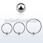 bcreb5l xxl 316l steel bcr, 16g w 5mm dimple ball