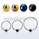 bcrebt5l xxl 316l steel bcr, 16g w 5mm anodized closure ball