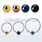 bcrebt6l xxl 316l steel bcr, 16g w 6mm anodized closure ball