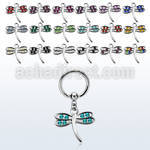 bcrg392 steel bcr 1.6mm w a dragonfly design with crystal wings