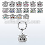 bcrg466 316l steel bcr 1.6mm w a crystal owl face