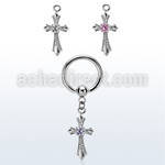 bcrgz379 316l steel bcr 1.6mm w a vintage style cross