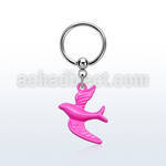 bcrs454 316l steel bcr 1.2mm w a pink color painted bird