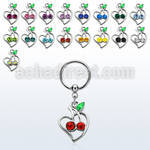 bcrs474 316l steel bcr 1.2mm w crystal cherries in heart frame