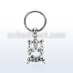 bcrs572 316l steel bcr 1.2mm w a horseshoe design w lucky banner