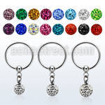 bcrsfr steel bcr 1.2mm w a ferido glued multi crystals ball