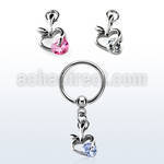 bcrsz374 316l steel bcr 1.2mm w a apple design with cz stone