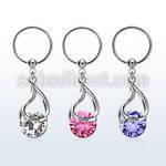 bcrsz416 316l steel ball closure ring 1.2mm w snap fit cz stone 