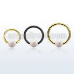 bcrt18o5 pvd plated 316l steel bcr 18g w 5mm synthetic opal ball