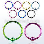 bcrt18s premium pvd 316l steel ball closure ring w 2 5mm ball