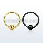 bcrt20 0 8mm pvd 316l steel ball closure ring with 3mm ball
