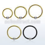 bcrteb3 anodized steel bcr, 16g w a 3mm plain steel ball