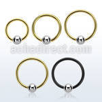 bcrteb4 anodized steel bcr, 16g w a 4mm plain steel ball