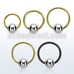bcrteb6 anodized steel bcr, 16g w a 6mm plain steel ball