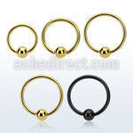 bcrteg pvd 316l steel ball closure ring with 4mm ball