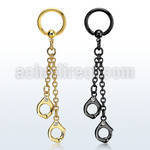 bcrtg652 gold or black pvd plated steel bcr 1.6mm w hand cuff