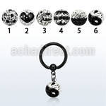 bcrtgfr black steel bcr 1.6mm w ying yang ferido ball