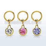 bcrtgz5 gold plated steel ball closure ring w round cz 