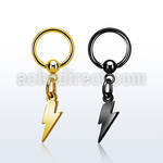 bcrtslit anodized steel ball closure ring 1.2mm w lightning sign
