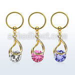 bcrtsz9 anodized steel ball closure ring 1.2mm w snap fit cz 