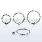 bcw18s steel ball closure ring in a twisted wire design