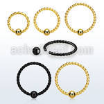 bcwt18s pvd plated steel ball closure ring w twisted wire design