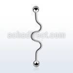 bda14 316l steel industrial zig zag barbell with a 5mm ball