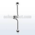 bdc14 316l steel industrial twister barbell with a 5mm ball
