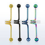 bdct14 anodized steel industrial twister barbell w 5mm ball