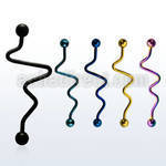 bdte14 anodized 316l steel industrial barbell with a 5mm ball