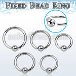 bedr14 316l steel 1 6mm fixed bead ring with a 5mm ball