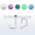binswo clear bio flex nose screw w 1.5mm round synthetic opal
